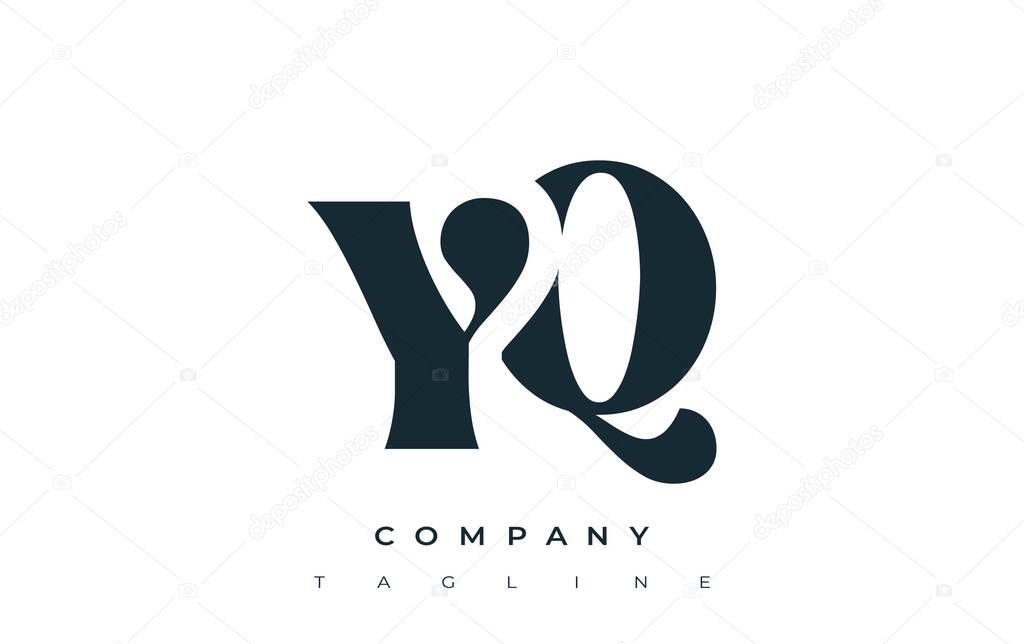 YQ Creative Abstract Typography Logo Design. Elegant logo combining bold typography and creative shapes, ideal for branding and identity solutions.