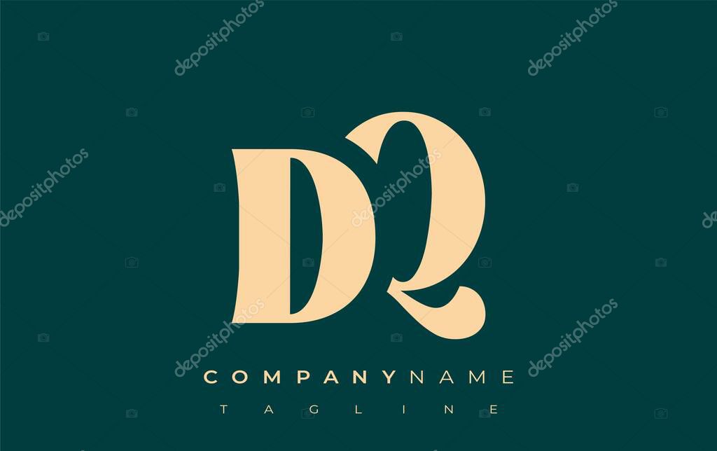 DQ Creative Abstract Typography Logo Design. Elegant logo combining bold typography and creative shapes, ideal for branding and identity solutions.