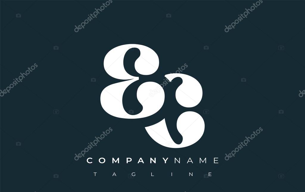 EC Creative Abstract Typography Logo Design. Elegant logo combining bold typography and creative shapes, ideal for branding and identity solutions.