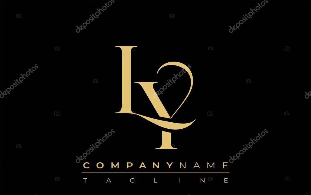 LY Abstract Creative Jewelry Logo. A stylish logo featuring golden monogram initials in an elegant and modern typography, perfect for branding