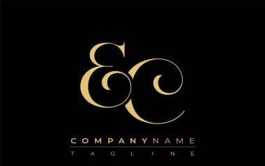 AK Soyut Mücevher Logosu. Zarif ve modern tipografide altın harflerle başharfleri olan şık bir logo, markalaşmak için mükemmel.