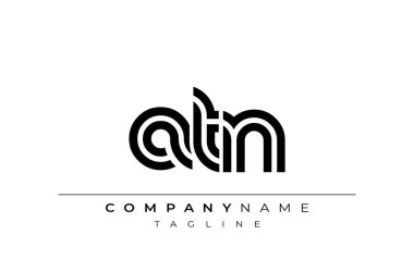 ATN Yaratıcı Eşsiz Modern Harf Logosu Tasarımı. Benzersiz bir harf dizaynına sahip stilize logo, soyut minimalist estetik ve modern cazibe sunar.