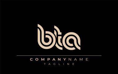 BTA Yaratıcı Eşsiz Modern Harf Logosu Tasarımı. Benzersiz bir harf dizaynına sahip stilize logo, soyut minimalist estetik ve modern cazibe sunar.