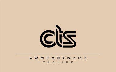 CTS Yaratıcı Eşsiz Modern Harf Logosu Tasarımı. Benzersiz bir harf dizaynına sahip stilize logo, soyut minimalist estetik ve modern cazibe sunar.