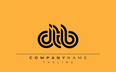 DTB Yaratıcı Eşsiz Modern Harf Logosu Tasarımı. Benzersiz bir harf dizaynına sahip stilize logo, soyut minimalist estetik ve modern cazibe sunar.