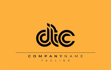 DTC Yaratıcı Eşsiz Modern Harf Logosu Tasarımı. Benzersiz bir harf dizaynına sahip stilize logo, soyut minimalist estetik ve modern cazibe sunar.