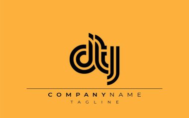 DTJ Yaratıcı Eşsiz Modern Harf Logosu Tasarımı. Benzersiz bir harf dizaynına sahip stilize logo, soyut minimalist estetik ve modern cazibe sunar.