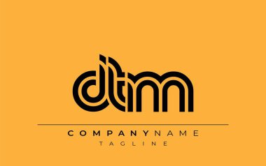DTM Yaratıcı Eşsiz Modern Harf Logosu Tasarımı. Benzersiz bir harf dizaynına sahip stilize logo, soyut minimalist estetik ve modern cazibe sunar.
