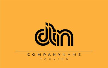 DTN Yaratıcı Eşsiz Modern Harf Logosu Tasarımı. Benzersiz bir harf dizaynına sahip stilize logo, soyut minimalist estetik ve modern cazibe sunar.
