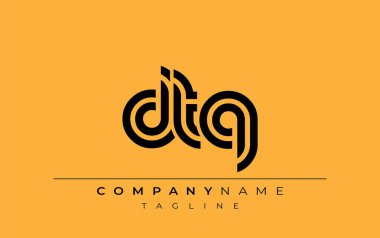 DTQ Yaratıcı Eşsiz Modern Harf Logosu Tasarımı. Benzersiz bir harf dizaynına sahip stilize logo, soyut minimalist estetik ve modern cazibe sunar.