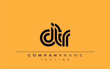 DTR Yaratıcı Eşsiz Modern Harf Logosu Tasarımı. Benzersiz bir harf dizaynına sahip stilize logo, soyut minimalist estetik ve modern cazibe sunar.