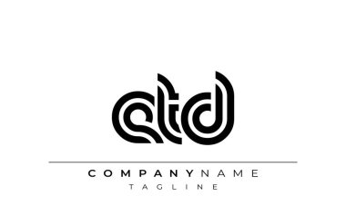 ETD Yaratıcı Eşsiz Modern Harf Logosu Tasarımı. Benzersiz bir harf dizaynına sahip stilize logo, soyut minimalist estetik ve modern cazibe sunar.