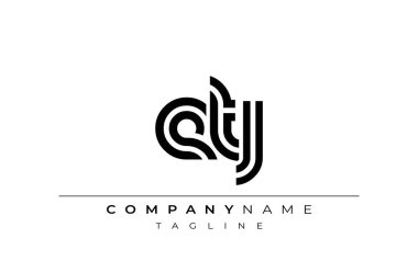 ETJ Yaratıcı Eşsiz Modern Harf Logosu Tasarımı. Benzersiz bir harf dizaynına sahip stilize logo, soyut minimalist estetik ve modern cazibe sunar.