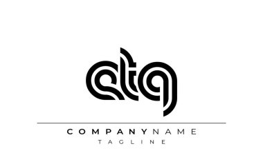 ETQ Yaratıcı Eşsiz Modern Harf Logosu Tasarımı. Benzersiz bir harf dizaynına sahip stilize logo, soyut minimalist estetik ve modern cazibe sunar.