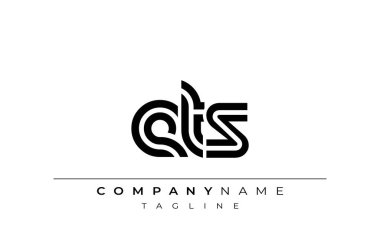 ETS Yaratıcı Eşsiz Modern Harf Logosu Tasarımı. Benzersiz bir harf dizaynına sahip stilize logo, soyut minimalist estetik ve modern cazibe sunar.