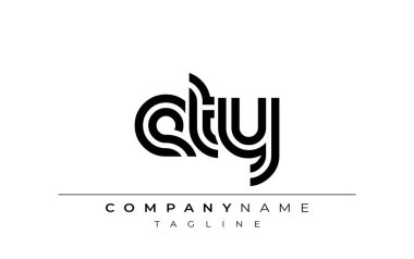 ETY Yaratıcı Eşsiz Modern Harf Logosu Tasarımı. Benzersiz bir harf dizaynına sahip stilize logo, soyut minimalist estetik ve modern cazibe sunar.