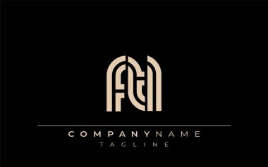 FTL Yaratıcı Eşsiz Modern Harf Logosu Tasarımı. Benzersiz bir harf dizaynına sahip stilize logo, soyut minimalist estetik ve modern cazibe sunar.