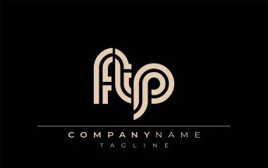 FTP Yaratıcı Eşsiz Modern Harf Logosu Tasarımı. Benzersiz bir harf dizaynına sahip stilize logo, soyut minimalist estetik ve modern cazibe sunar.