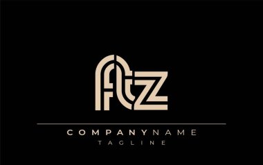 FTZ Yaratıcı Eşsiz Modern Harf Logosu Tasarımı. Benzersiz bir harf dizaynına sahip stilize logo, soyut minimalist estetik ve modern cazibe sunar.
