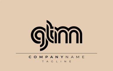 GTM Yaratıcı Eşsiz Modern Harf Logosu Tasarımı. Benzersiz bir harf dizaynına sahip stilize logo, soyut minimalist estetik ve modern cazibe sunar.