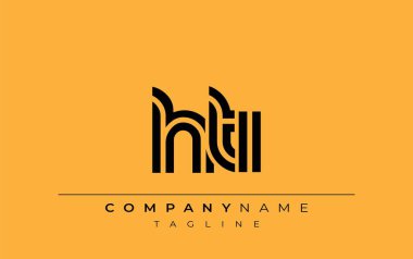 HTI Yaratıcı Eşsiz Modern Harf Logosu Tasarımı. Benzersiz bir harf dizaynına sahip stilize logo, soyut minimalist estetik ve modern cazibe sunar.