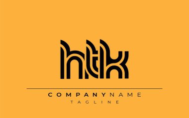 HTK Yaratıcı Eşsiz Modern Harf Logosu Tasarımı. Benzersiz bir harf dizaynına sahip stilize logo, soyut minimalist estetik ve modern cazibe sunar.