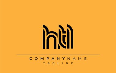 HTL Yaratıcı Eşsiz Modern Harf Logosu Tasarımı. Benzersiz bir harf dizaynına sahip stilize logo, soyut minimalist estetik ve modern cazibe sunar.