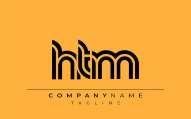 HTM Yaratıcı Eşsiz Modern Harf Logosu Tasarımı. Benzersiz bir harf dizaynına sahip stilize logo, soyut minimalist estetik ve modern cazibe sunar.