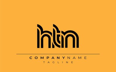 HTN Yaratıcı Eşsiz Modern Harf Logosu Tasarımı. Benzersiz bir harf dizaynına sahip stilize logo, soyut minimalist estetik ve modern cazibe sunar.