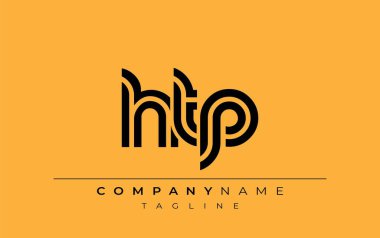 HTP Yaratıcı Eşsiz Modern Harf Logosu Tasarımı. Benzersiz bir harf dizaynına sahip stilize logo, soyut minimalist estetik ve modern cazibe sunar.