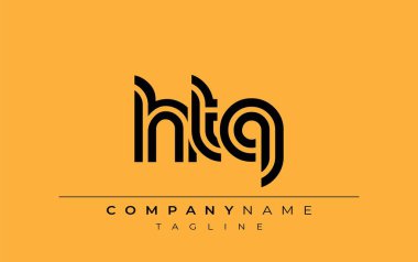 HTQ Yaratıcı Eşsiz Modern Harf Logosu Tasarımı. Benzersiz bir harf dizaynına sahip stilize logo, soyut minimalist estetik ve modern cazibe sunar.