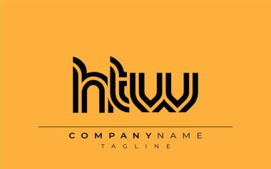 HTW Yaratıcı Eşsiz Modern Harf Logosu Tasarımı. Benzersiz bir harf dizaynına sahip stilize logo, soyut minimalist estetik ve modern cazibe sunar.
