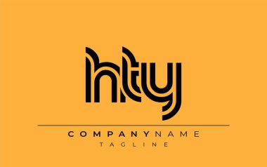 HTY Yaratıcı Eşsiz Modern Harf Logosu Tasarımı. Benzersiz bir harf dizaynına sahip stilize logo, soyut minimalist estetik ve modern cazibe sunar.