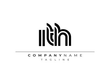 ITH Yaratıcı Eşsiz Modern Harf Logosu Tasarımı. Benzersiz bir harf dizaynına sahip stilize logo, soyut minimalist estetik ve modern cazibe sunar.