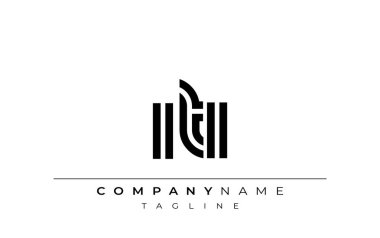 ITI Yaratıcı Eşsiz Modern Harf Logosu Tasarımı. Benzersiz bir harf dizaynına sahip stilize logo, soyut minimalist estetik ve modern cazibe sunar.