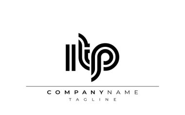 ITP Yaratıcı Eşsiz Modern Harf Logosu Tasarımı. Benzersiz bir harf dizaynına sahip stilize logo, soyut minimalist estetik ve modern cazibe sunar.