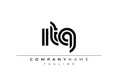 ITQ Yaratıcı Eşsiz Modern Harf Logosu Tasarımı. Benzersiz bir harf dizaynına sahip stilize logo, soyut minimalist estetik ve modern cazibe sunar.