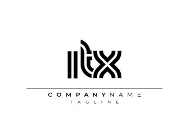 ITX Yaratıcı Eşsiz Modern Harf Logosu Tasarımı. Benzersiz bir harf dizaynına sahip stilize logo, soyut minimalist estetik ve modern cazibe sunar.
