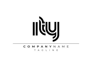 ITY Yaratıcı Eşsiz Modern Harf Logosu Tasarımı. Benzersiz bir harf dizaynına sahip stilize logo, soyut minimalist estetik ve modern cazibe sunar.