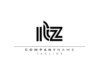 ITZ Yaratıcı Eşsiz Modern Harf Logosu Tasarımı. Benzersiz bir harf dizaynına sahip stilize logo, soyut minimalist estetik ve modern cazibe sunar.