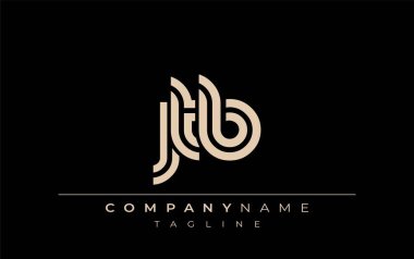 JTB Yaratıcı Eşsiz Modern Harf Logosu Tasarımı. Benzersiz bir harf dizaynına sahip stilize logo, soyut minimalist estetik ve modern cazibe sunar.
