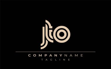 JTO Yaratıcı Eşsiz Modern Harf Logosu Tasarımı. Benzersiz bir harf dizaynına sahip stilize logo, soyut minimalist estetik ve modern cazibe sunar.