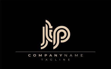 JTP Yaratıcı Eşsiz Modern Harf Logosu Tasarımı. Benzersiz bir harf dizaynına sahip stilize logo, soyut minimalist estetik ve modern cazibe sunar.