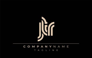 JTR Yaratıcı Eşsiz Modern Harf Logosu Tasarımı. Benzersiz bir harf dizaynına sahip stilize logo, soyut minimalist estetik ve modern cazibe sunar.