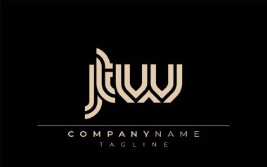 JTW Yaratıcı Eşsiz Modern Harf Logosu Tasarımı. Benzersiz bir harf dizaynına sahip stilize logo, soyut minimalist estetik ve modern cazibe sunar.