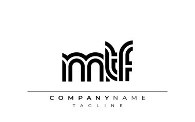 MTF Yaratıcı Eşsiz Modern Harf Logosu Tasarımı. Benzersiz bir harf dizaynına sahip stilize logo, soyut minimalist estetik ve modern cazibe sunar.