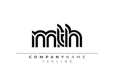 MTH Yaratıcı Eşsiz Modern Harf Logosu Tasarımı. Benzersiz bir harf dizaynına sahip stilize logo, soyut minimalist estetik ve modern cazibe sunar.