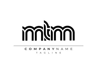 MTM Yaratıcı Eşsiz Modern Harf Logosu Tasarımı. Benzersiz bir harf dizaynına sahip stilize logo, soyut minimalist estetik ve modern cazibe sunar.