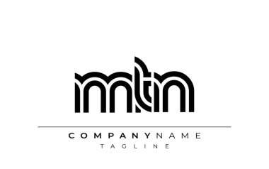 MTN Yaratıcı Eşsiz Modern Harf Logosu Tasarımı. Benzersiz bir harf dizaynına sahip stilize logo, soyut minimalist estetik ve modern cazibe sunar.