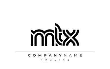 MTX Yaratıcı Eşsiz Modern Harf Logosu Tasarımı. Benzersiz bir harf dizaynına sahip stilize logo, soyut minimalist estetik ve modern cazibe sunar.